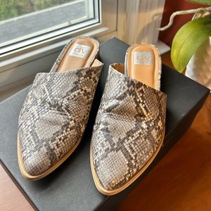 Dolce Vita Snakeskin Mules